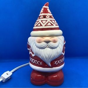 Scentsy Be Jolly Full Size Warmer Santa Gnome Red White Working